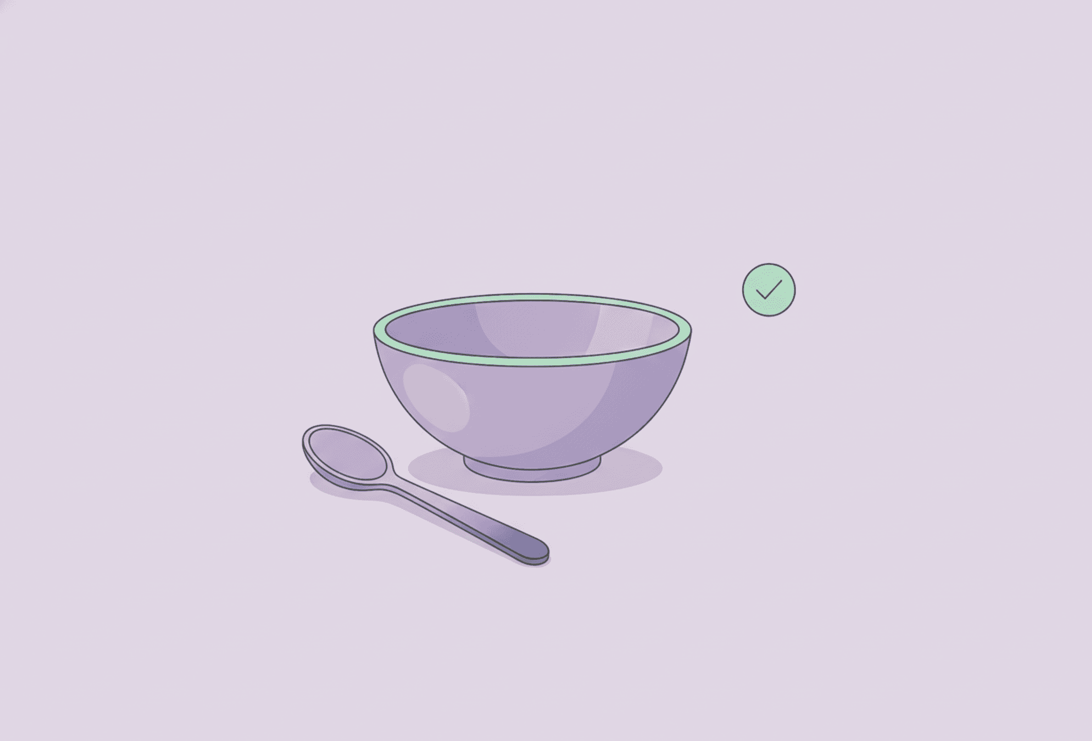 A single empty bowl with a spoon on an uncluttered surface in soft daylight, the calm version of a meal that actually happened.
